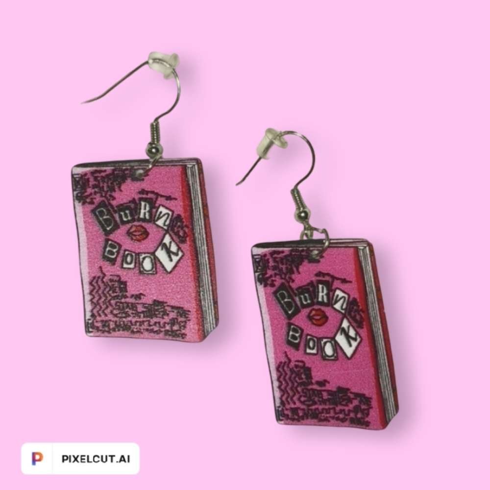 Mean Girls Burn Book Earrings